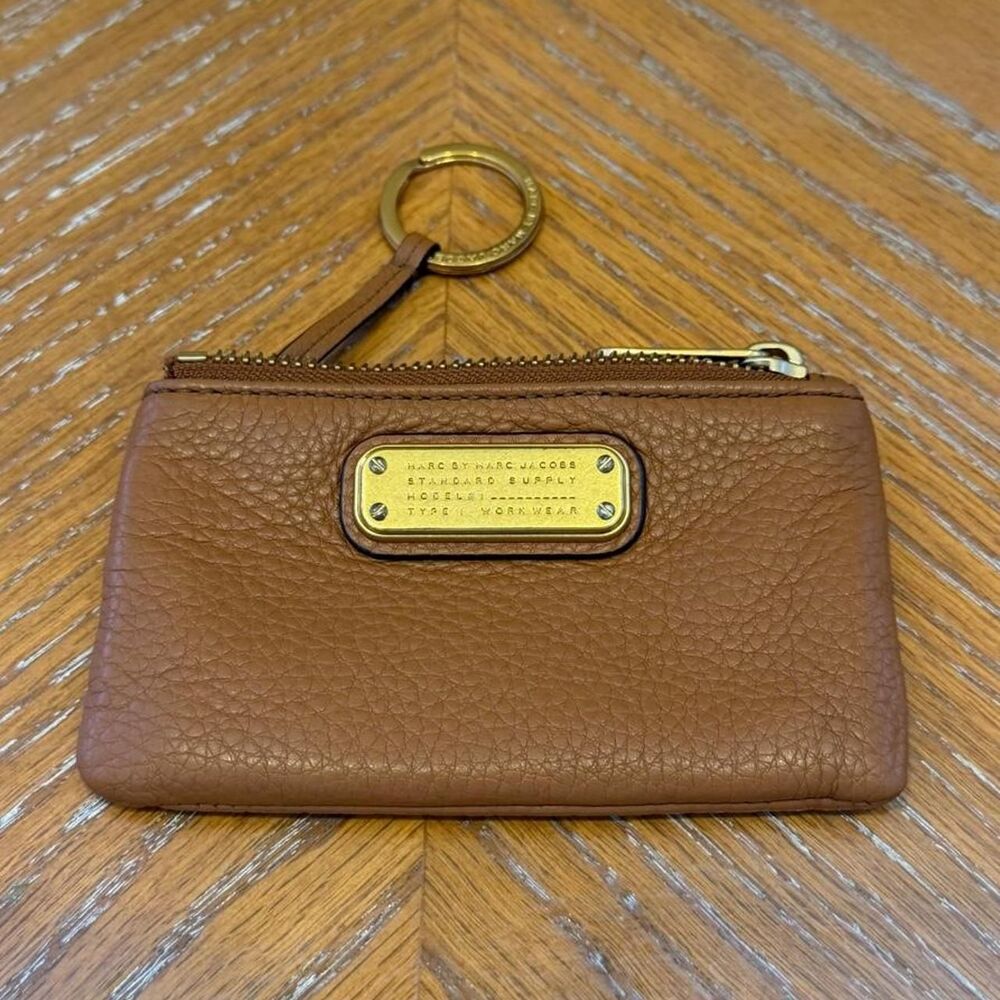 Marc by Marc Jacobs Brown Leather Keyring Coin Purse Pouch Card Wallet